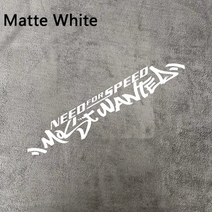 1pc Need For Speed Most Wanted Text Vinyl Sticker Waterproof Tuning Decal for Car Door Hood Window Side Body Decor