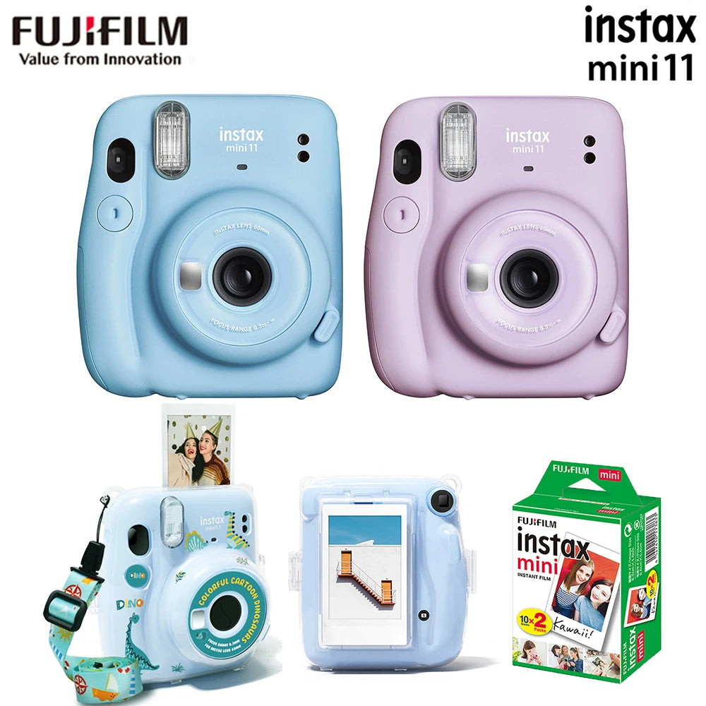 Fujifilm Instax Mini 12 Instant Camera Optional 20/40 Sheets Instax Mini Film + Album + Bag Pink / Blue / Mint / White / Purple