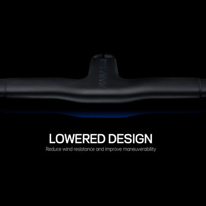 MANA AERO Ultra-Light Carbon Fiber Aero Handlebar - Integrated Cable Routing Superlight Aerodynamic for Road Bike Cycling