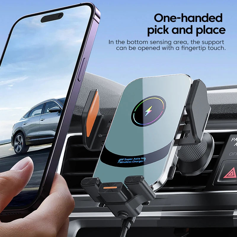 100w Qi Phone Fast Charging Magnetic Qi2 Car Wireless Charger Pad (Suitable For All Mobile Phones)