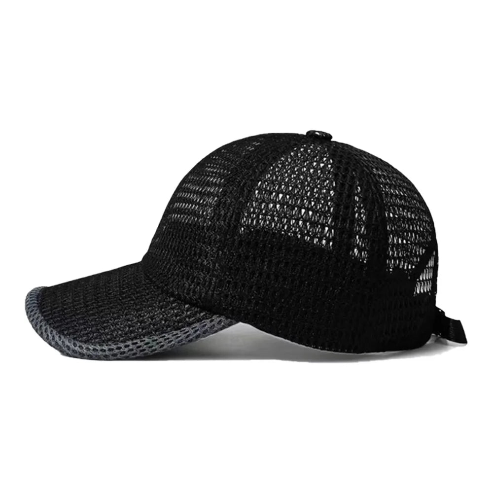 1 Simple Unisex Mesh Breathable Baseball Cap, Adjustable Casual Hat for Spring and Summer Outdoor Use, Sun Protection Hat