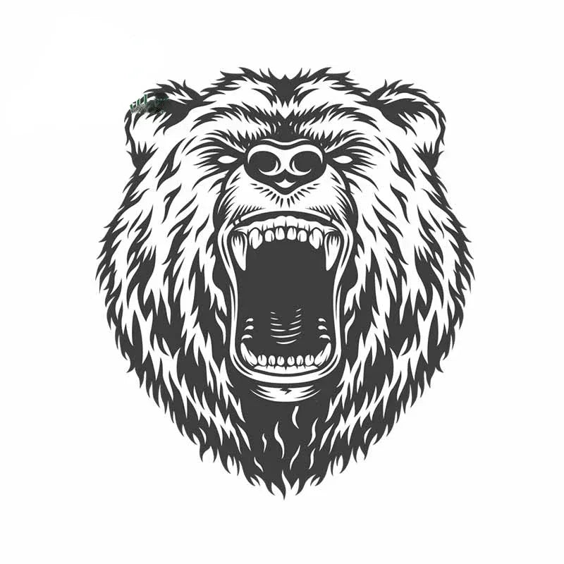 New Design Big Bear Car Bumper Window Sticker Scratch Repair Decal Vinyl Car Packaging Motorcycle Camper Decorative Decal, 13cm