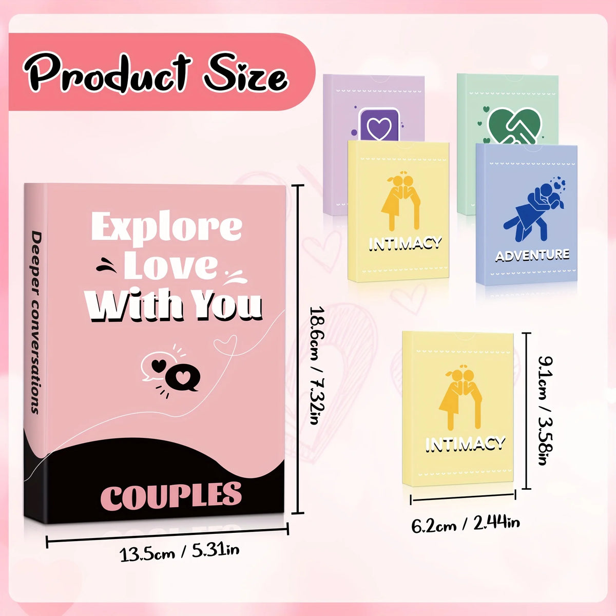 Couple Conversation Card Game Date Night Cards for Valentine's Day, Anniversaries, Fun Couple Gifts