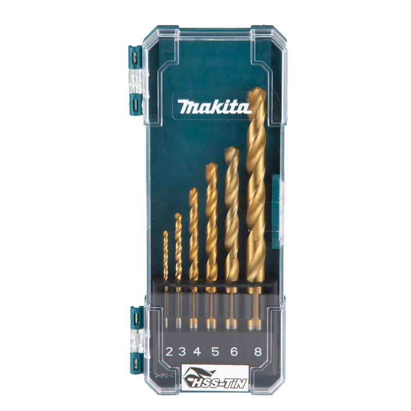 Makita D-72861 / D-72833 HSS Drill Bit Sets, Metal & Wood Drilling Bits with Storage Case