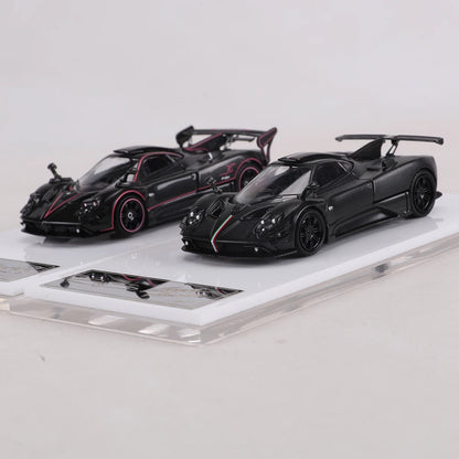 RM MODLE 1:64 Zonda Full Carbon Trim Diecast Car Model Alloy Simulation Supercar Collectible Can Open The hood