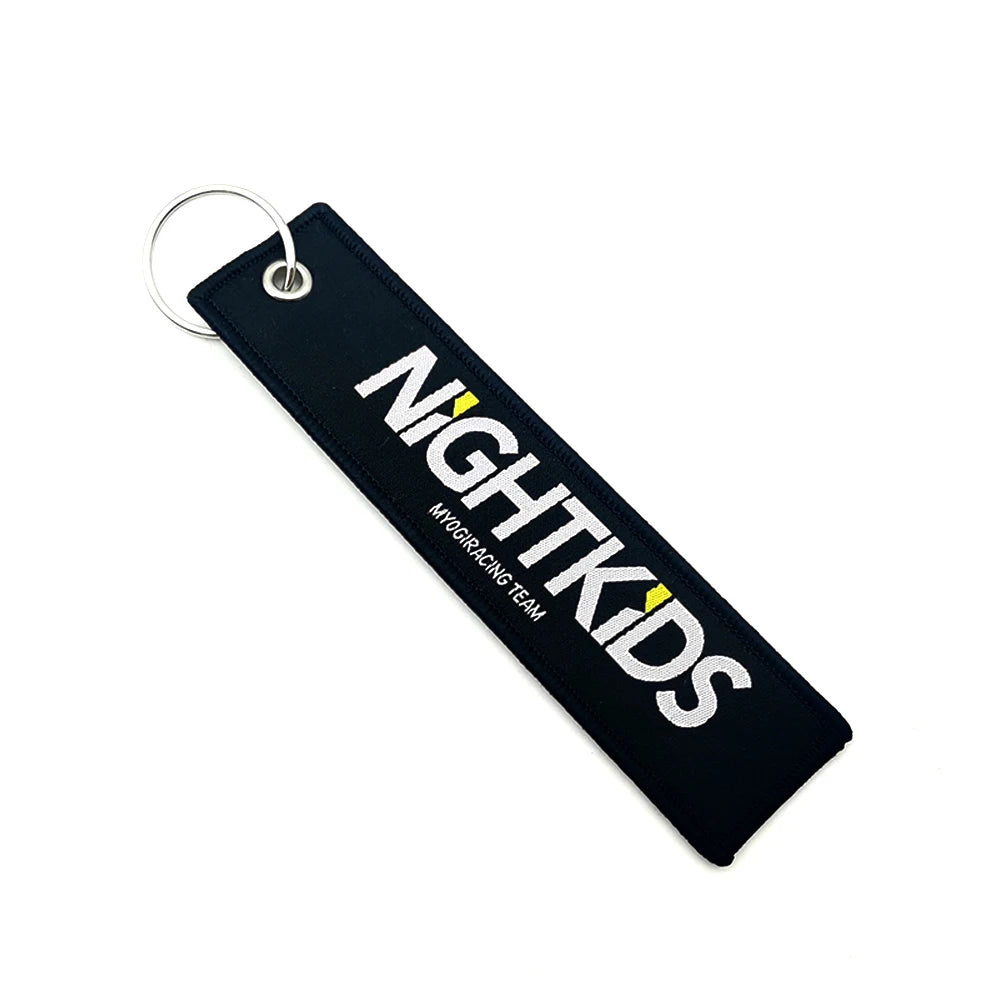 JDM Embroidery Keyring Car Keychain Key Tag Lanyard Refit Gift Red Sun Racing Drift King Motorcycle Key Chain Accessories