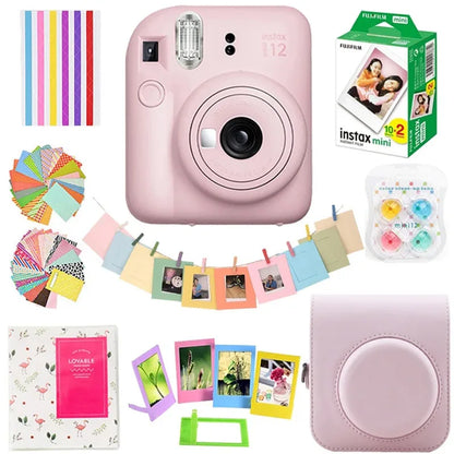 Fujifilm Instax Mini 12 Instant Camera Optional 20/40 Sheets Instax Mini Film + Album + Bag Pink / Blue / Mint / White / Purple