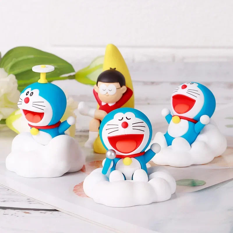 Doraemon Night Tour Starry Sky Series Anime Figure Model Toys Car Ornament Cartoon Desktop Decor Kawaii Doll Birthday Gift