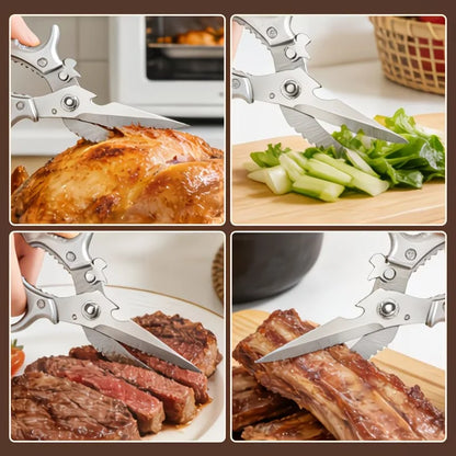 Can Open Bottle Chicken Bone Scissors Kitchen Scissor Sharp Blade BBQ Cleaver Meat Vegetable Fish Convenient Chicken Bone Shears