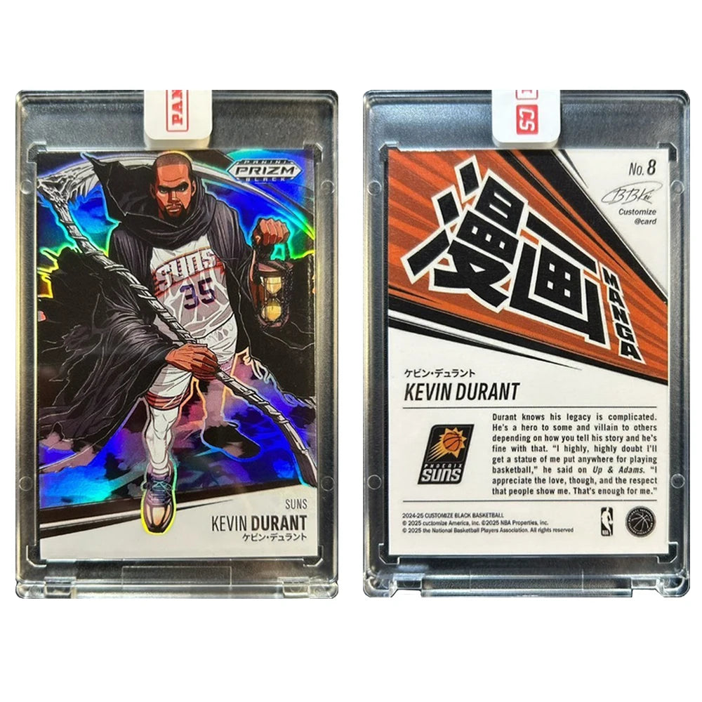 PANINI DIY manga homemade Curry James Doncic Durant Wembanyama Jokic Edwards Morant Textured Rainbow Sparkle Collectible Card