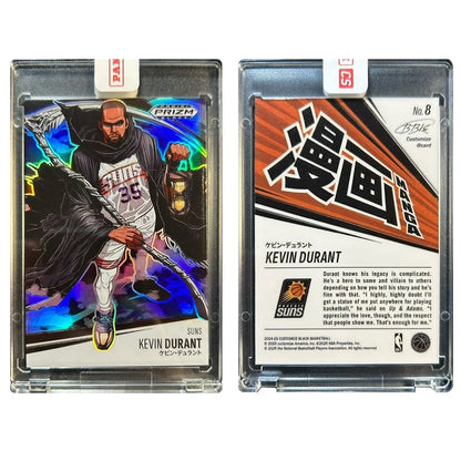 PANINI DIY manga homemade Curry James Doncic Durant Wembanyama Jokic Edwards Morant Textured Rainbow Sparkle Collectible Card