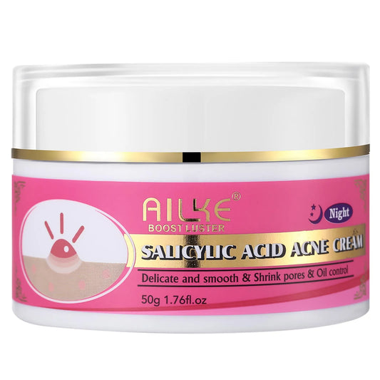 AILKE Organic Acne Face Cream, Cleaning Skin, Brightening, Remove Acne Facial Cream, Non-Greasy, Oil Control, For Women and Men