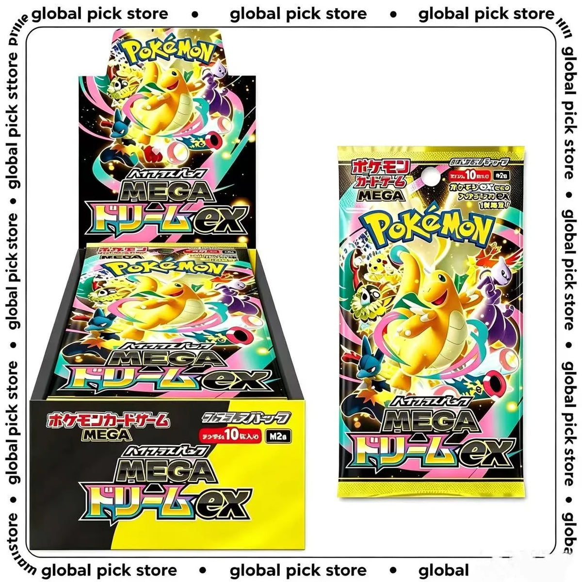 New Hot Pok TCG l M2a JP Edition Trading Collectible Cards Toy Blind Box Mega Dream EX Golden Box Booster Pack Birthday Gift