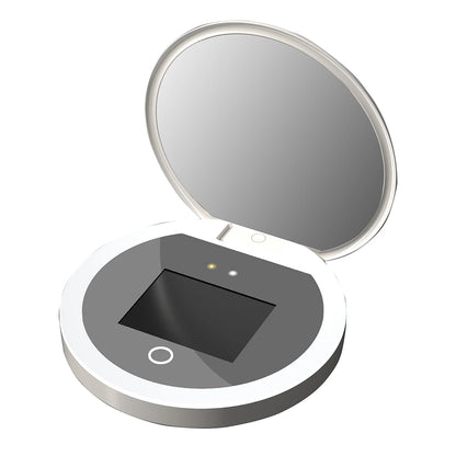 TJMIR UV Smart Sunscreen Makeup Mirror Sunscreen Detection Mirror UV Mirror Sunscreen Testing Portable LED Light Makeup Mirror