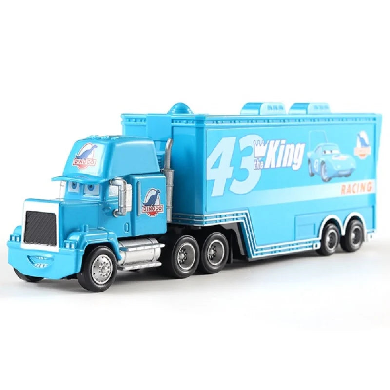 Pixar Car 2 Car 3 Storm Jackson Truck Lightning McQueen No：4 28 33 63 Container Truck Die Casting Mack Model Child Birthday Gift
