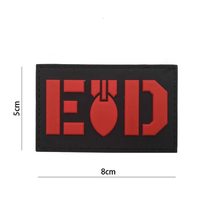 Outdoor Bag Accessories EOD English Pattern Embroidery + Reflective PVC Armband Morale Backpack Hook and Loop Patch