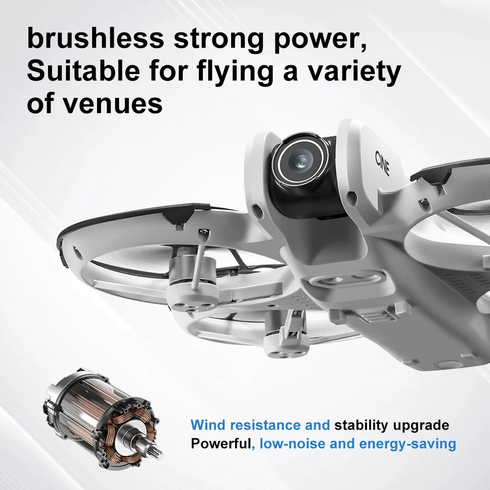 V666 Quadcopter Drone: 8K HD Camera, FPV, Brushless, Intelligent Obstacle Avoidance RC Toy