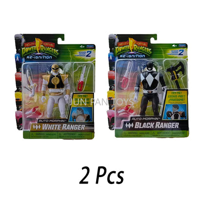 Original Power Rangers S2 White Ranger Figure All Accessories Collection Combinable White Tigerzord Saba Saber Mask Coin Playset