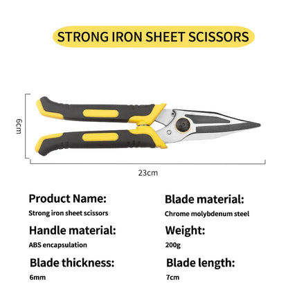 TUPI Multi-purpose Iron Shears Stainless Steel Elbow Shears Wire Slot Iron Wire Scissors Straight Head Tin Scissors