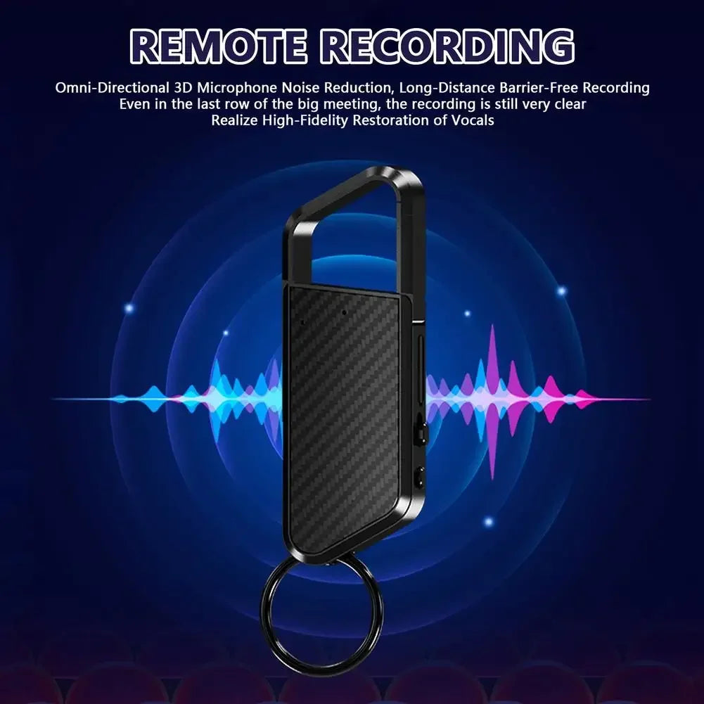 128GB Keychain Sound Activated Voice Recorder Key Hook Mini Dictaphone Voice Audio Recording Espia 8-64G Noise Reduce MP3 Player
