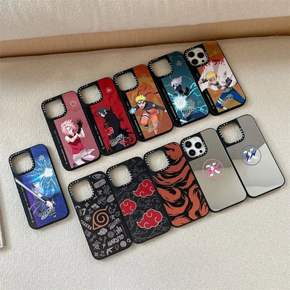 Naruto Anime MagSafe Phone Case for iPhone 15 14 13 12 Promax Mirror Shockproof Fashions Silicone Protective Cover Magnet Case