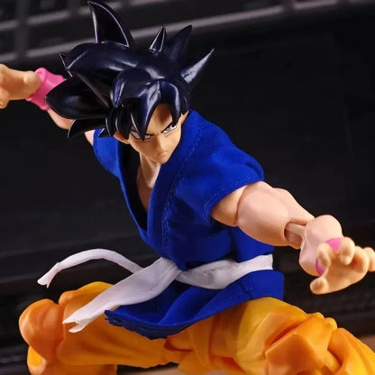In Stock Shf 1/12 Scale Toys Goku Daoist Robe Orange Blue Uniforms Dragon Ball Series Figures Training Suit Goku Clothes Model