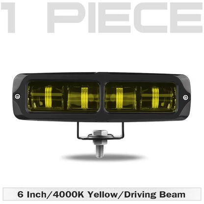 6D LED Light Bar 6 Inch 30W LED Work Light Yellow White Fog Light For Car Motorcycle Offroad 4X4 ATV Truck Tractor 12V 24V