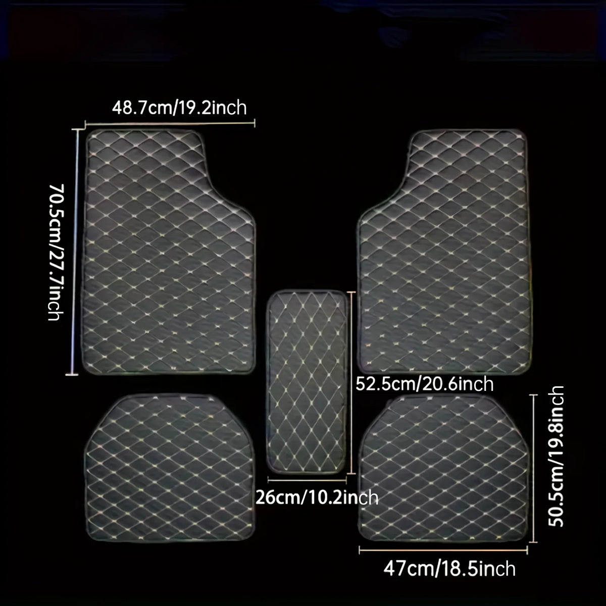 Universal 5Pcs Car Floor Mats PU Leather Waterproof Dust-Proof Auto Foot Pad Protector Pads Fashion Car Foot Pad