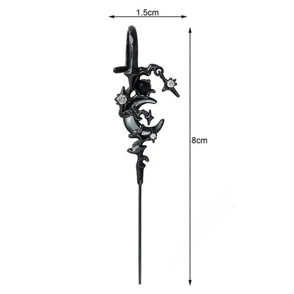 Fashion Charming Ear Jewelry Delicate Moon Ear Hook Piercing Earring Hooks For Women Wedding Birthday Daily Jewelry Accessories