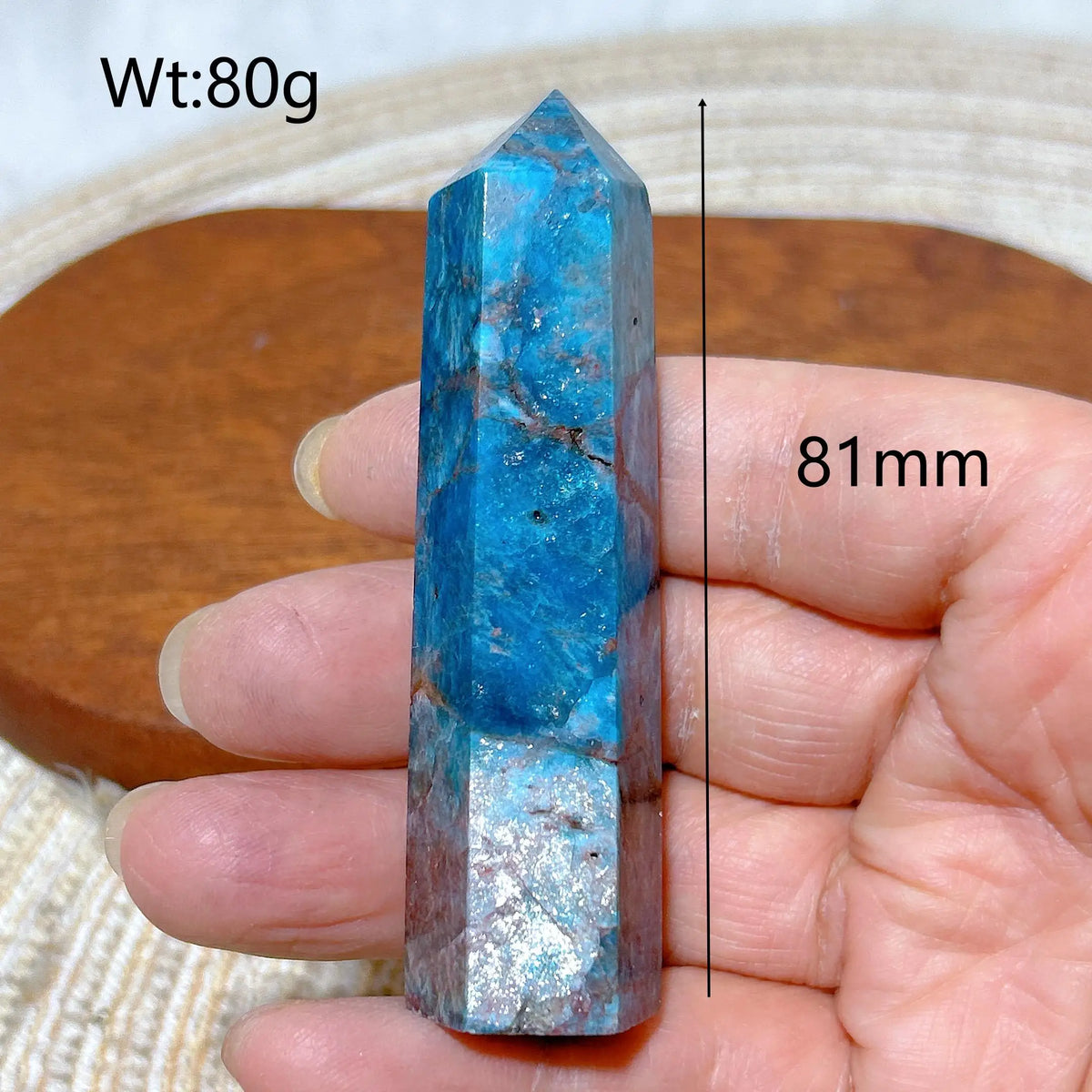 Natural Crystal Blue Flashy Apatite Tower Healing Gemstones High Quality Mineral Reiki Ornament Home Decorations Gift
