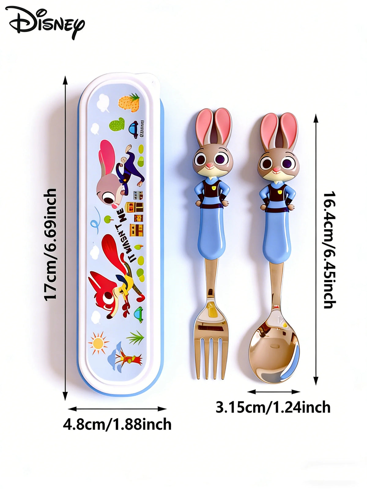 3PCS Disney Officially Licensed Cars Lightning McQueen Stainless Steel Fork Spoon Set Food-Grade Gift for Fans Festive Occasions