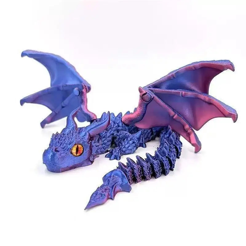New 3D Printed Wyvern Dragon with Wings Simulation Model Gift Articulated Dragons Fidget Dragons Desktop Ornaments