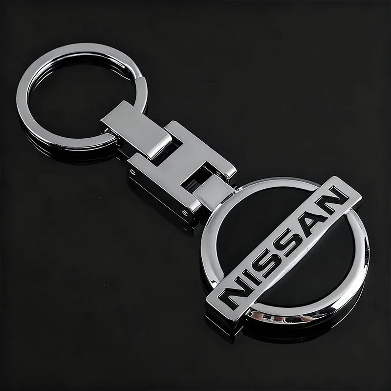 Metal Car Emblem Keychain Key Ring Gift Fit For Nissan Sylphy N7 Qashqai J10 J11 Teana Note Navara Juke GTR 350Z Patrol Leaf X-T