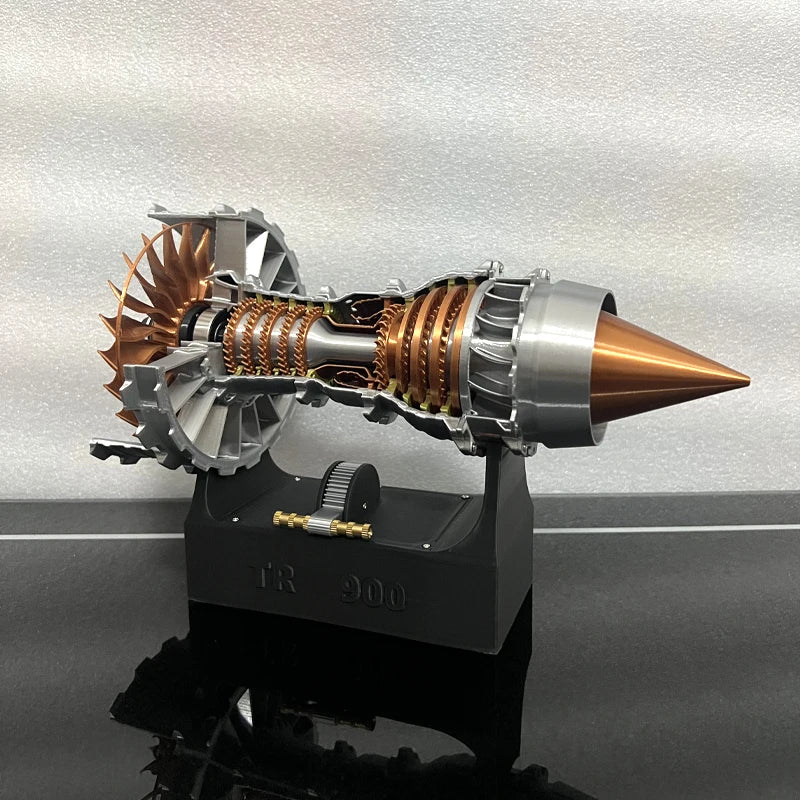 TR900 Aviation Turbofan Engine Model DIY Model Kit 27CM Electric Turbofan Engine Assembly Toy Kit