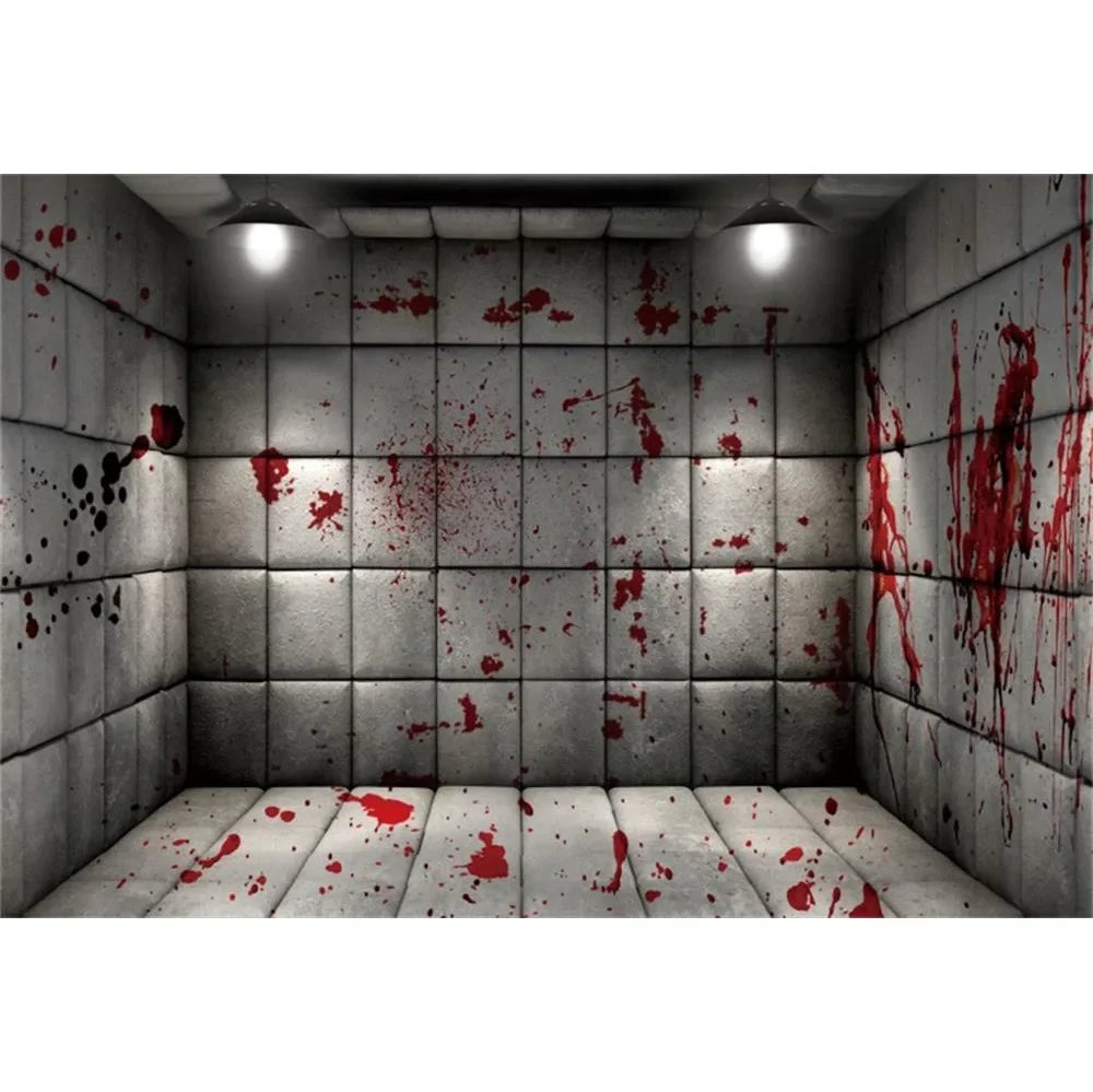 Horror Halloween Scary Blood Splatter Backdrop Red Blood Dripping Ghost Shadow Zombie Vampire Photography Background Studio