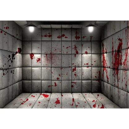 Horror Halloween Scary Blood Splatter Backdrop Red Blood Dripping Ghost Shadow Zombie Vampire Photography Background Studio