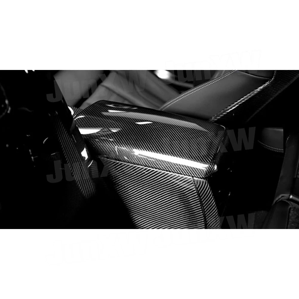 Carbon Fiber Automotive Center Console Armrest Box Cover Plate for BMW M2 M3 M4 G87 G80 G82 2021+ Body Kits Accessories