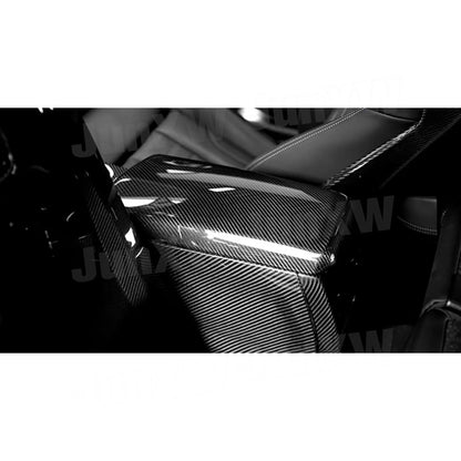 Carbon Fiber Automotive Center Console Armrest Box Cover Plate for BMW M2 M3 M4 G87 G80 G82 2021+ Body Kits Accessories