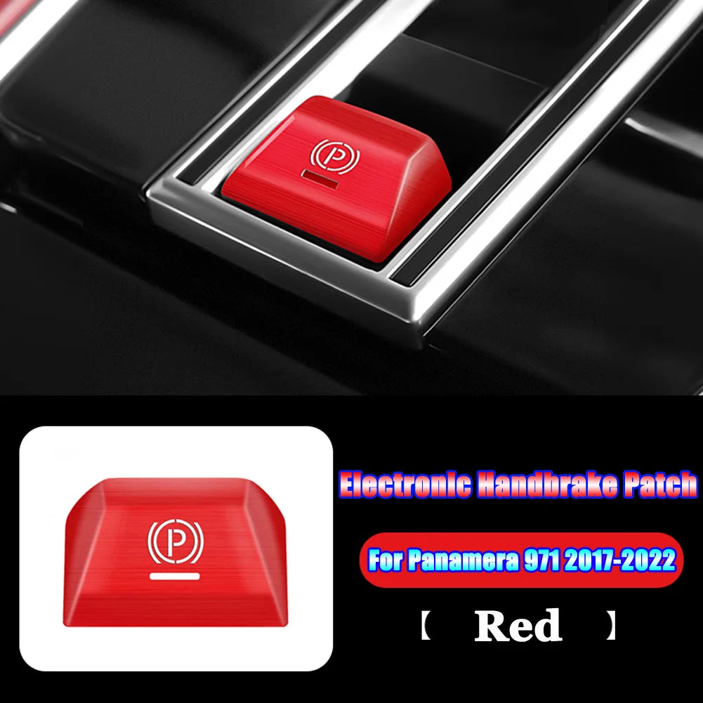 For Porsche Cayenne Panamera 971 2017 2018 2019 2020 2021 2022 Car Accessories Electronic Handbrake P Button Patch Trim Cover