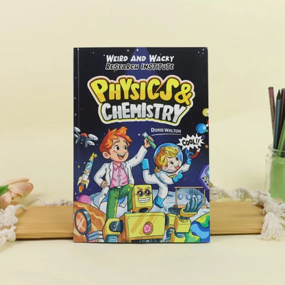 2PCS Kids Educational Comic Book Set Physics & Chemistry  Murphy's Law Fun Science Life Wisdom Gift for Boys Girls English Books