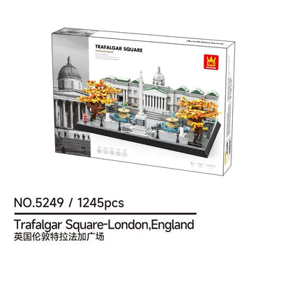 WANGE City Architecture Sydney Opera Santorini Building Blocks Chamartin Stadium Mosque Assembled Model Collection Toys For Gift