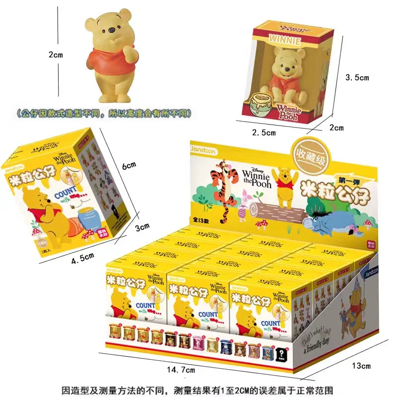 JANDOOM  Toy Story Stitch Mickey Mouse Winnie Zootopia Doraemon Action Figure Rice Grains Doll Model Blind Box Toys Modei Gifts
