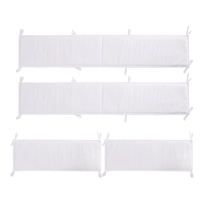 Crib Rail Cover Set and Baby Crib Liner  Baby Bumperless Crib Cot Protector Infant Bebe Bedding Set
