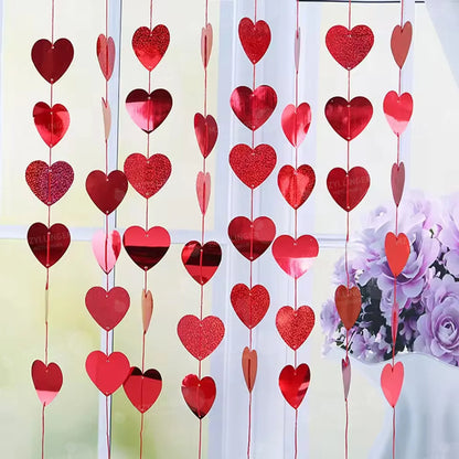 LOVE Balloon Set Love Pendant Decoration Red Heart Balloon for Valentine's Day Proposal Wedding Birthday Decoration