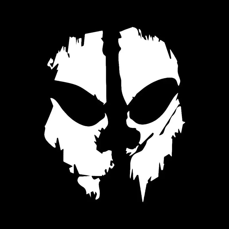 Call of Duty Ghost Head Skull Silhouette Car Sticker Waterproof Sunscreen Die Cut Window Trunk & Motorcycle Decal for Car Stylin