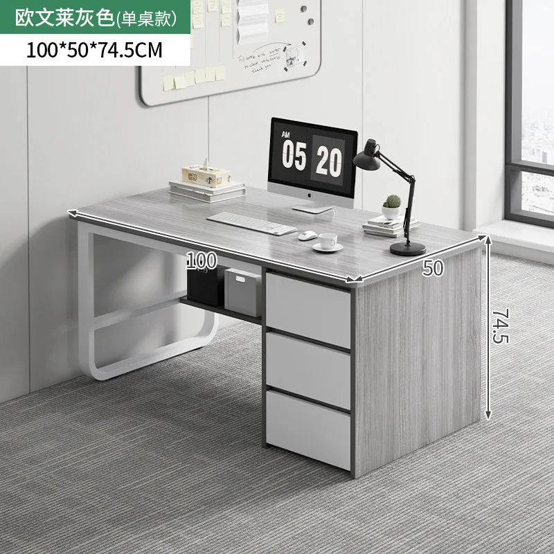 Bedroom Computer Desk Desktop Desk Chair Combination With Drawers Office Desks White Gaming Workstations Escritorio Furniture