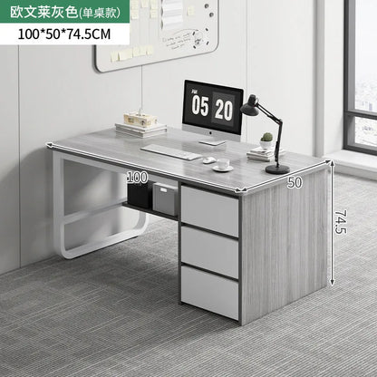 Bedroom Computer Desk Desktop Desk Chair Combination With Drawers Office Desks White Gaming Workstations Escritorio Furniture
