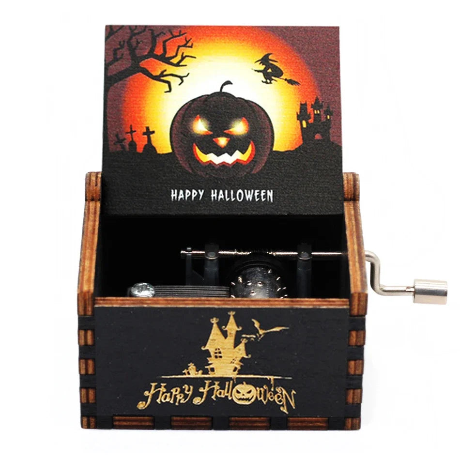 Wooden Anime Figure Music Box Pirates of the Carib Davy Jones Jack Sparrow Creative Birthday Christmas Day Gift