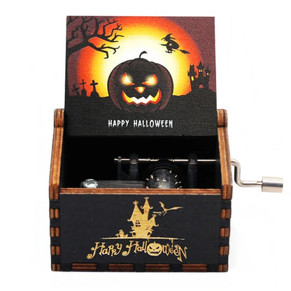 Wooden Anime Figure Music Box Pirates of the Carib Davy Jones Jack Sparrow Creative Birthday Christmas Day Gift