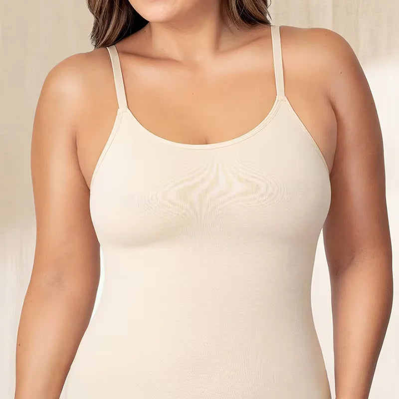 Women Tummy Control Shapewear Smooth Body Shaping Camisole Padded Tank Tops Slimming Underwear Seamless Compression Shaper